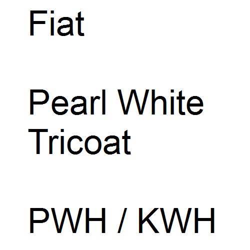 Fiat, Pearl White Tricoat, PWH / KWH.